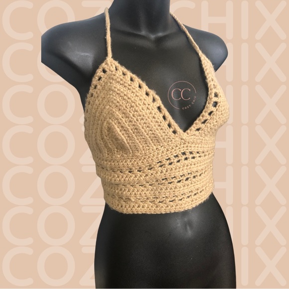 Net & Chill: Handmade Crochet Bralette Top - Picture 3 of 5